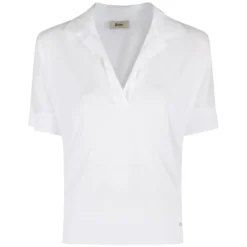 Glam Knit Polo i hvid