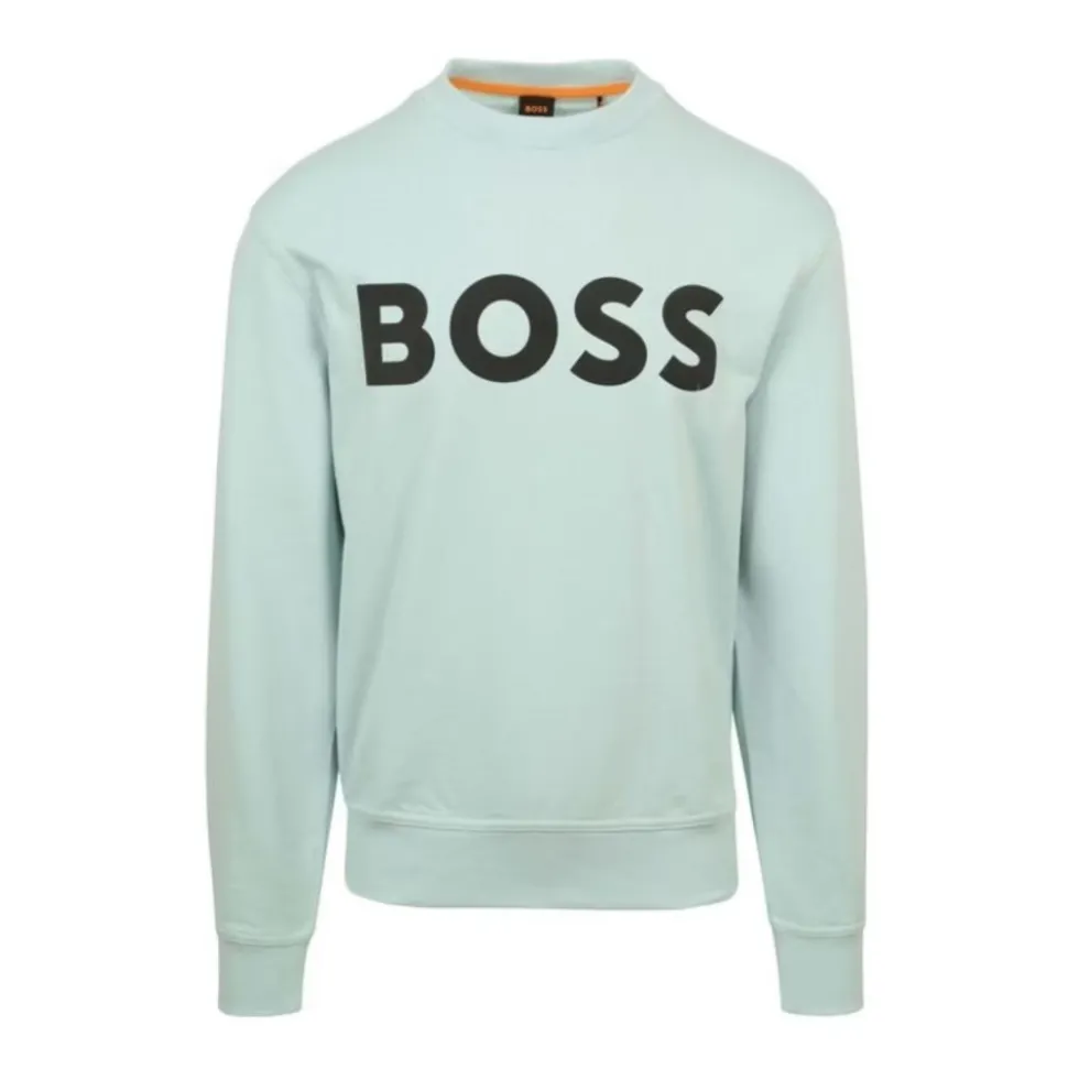 Grøn-Blå Basis Rundhals Sweatshirt