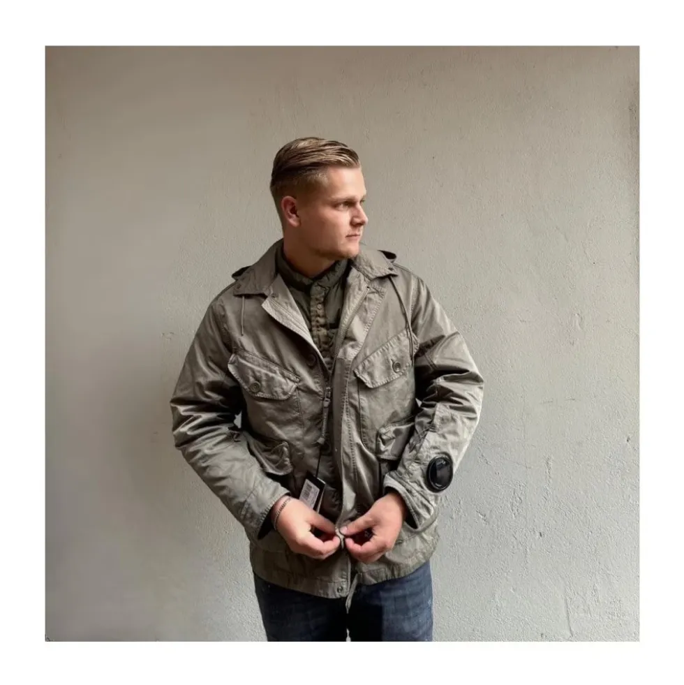 Grøn militærjakke