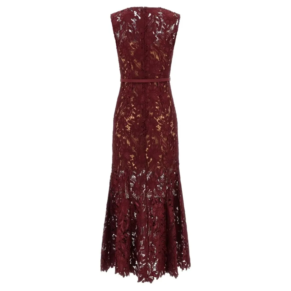Guipure Lace Midi Dress