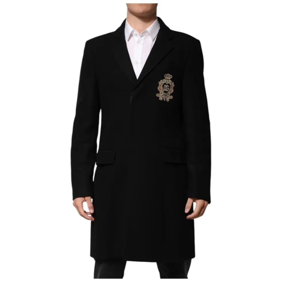 Heraldic Patch Single-Breasted Blazer
