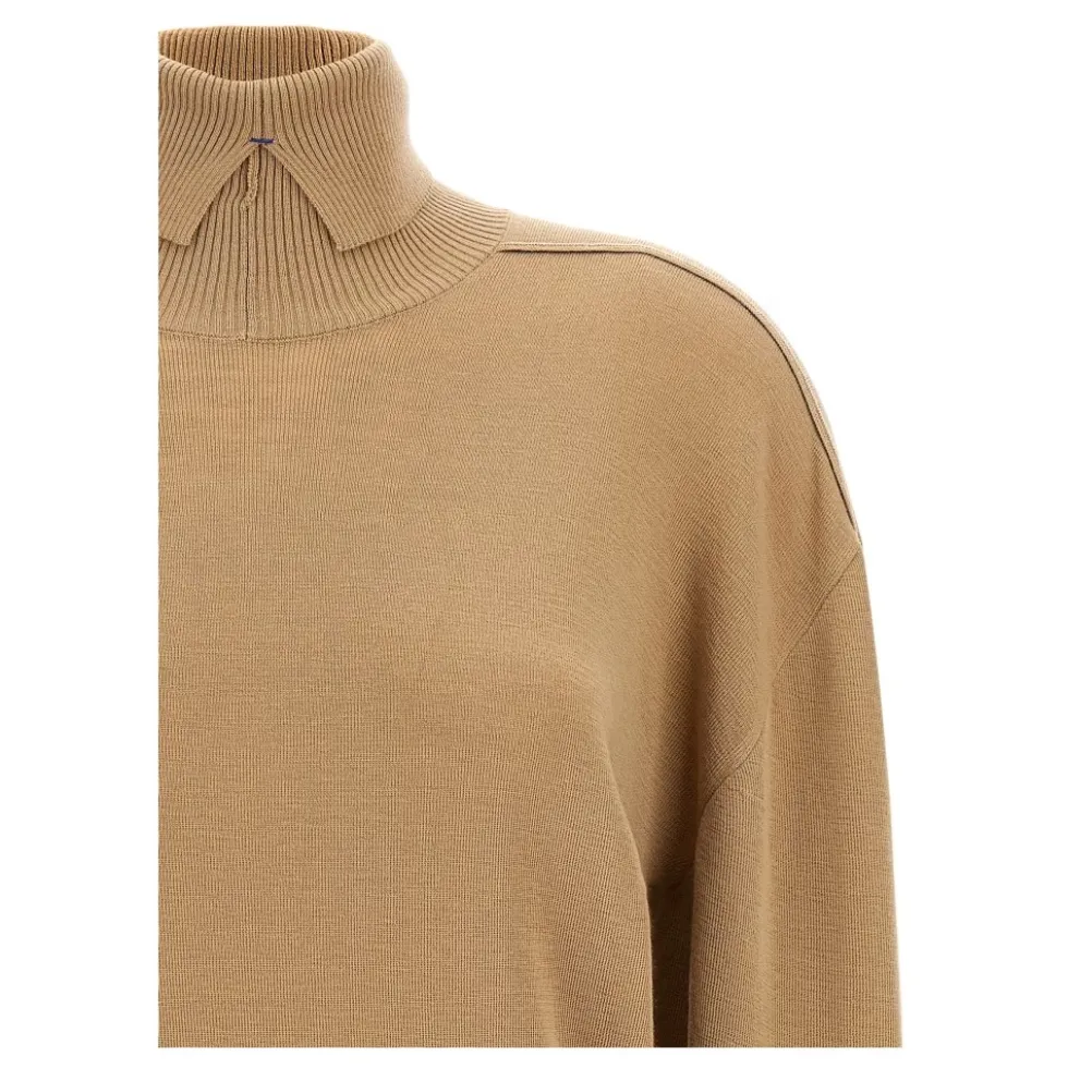 Højhalset uldsweater