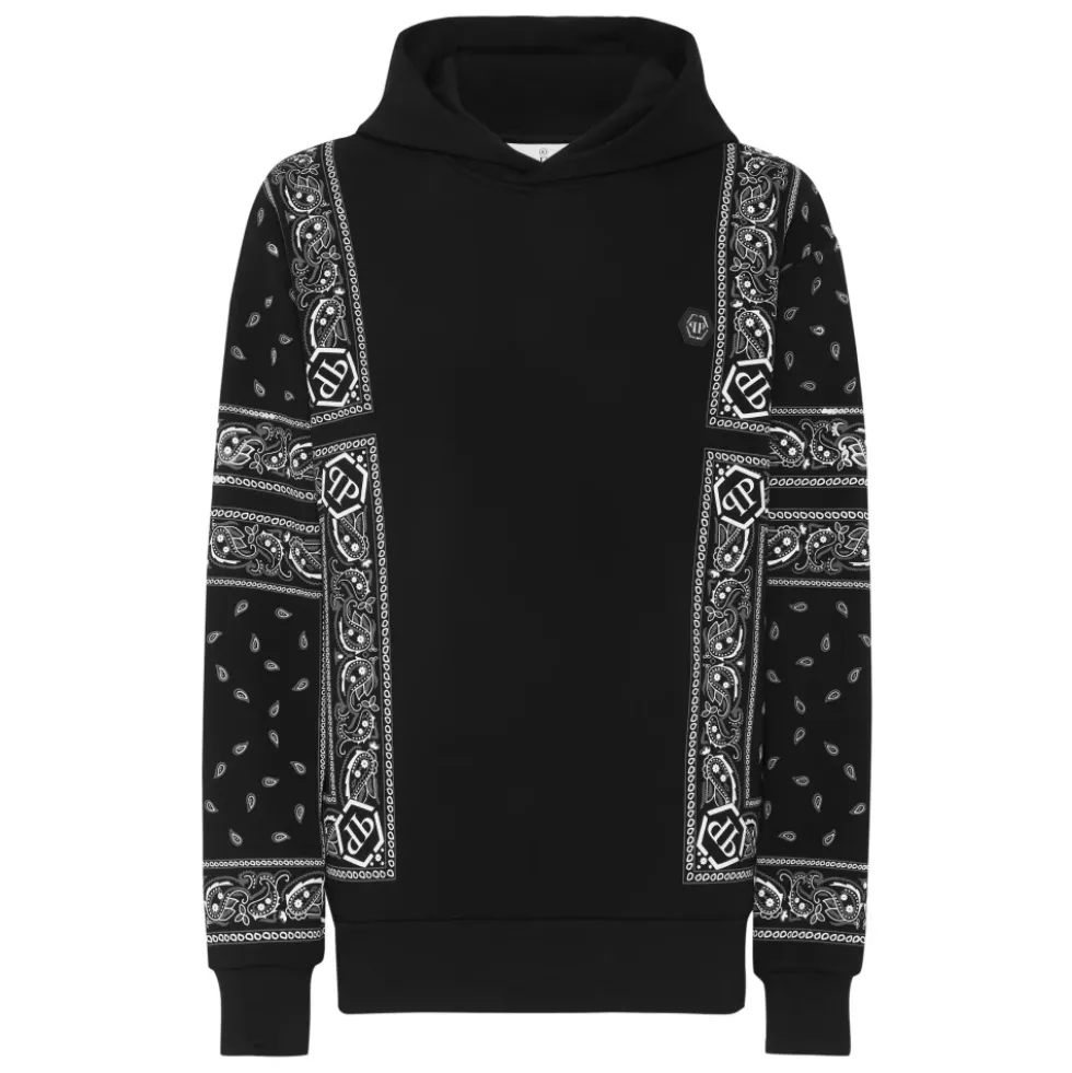 Hoodie Sweatshirt Paisley Bandana