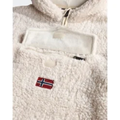 Hættetrøje med halv lynlås