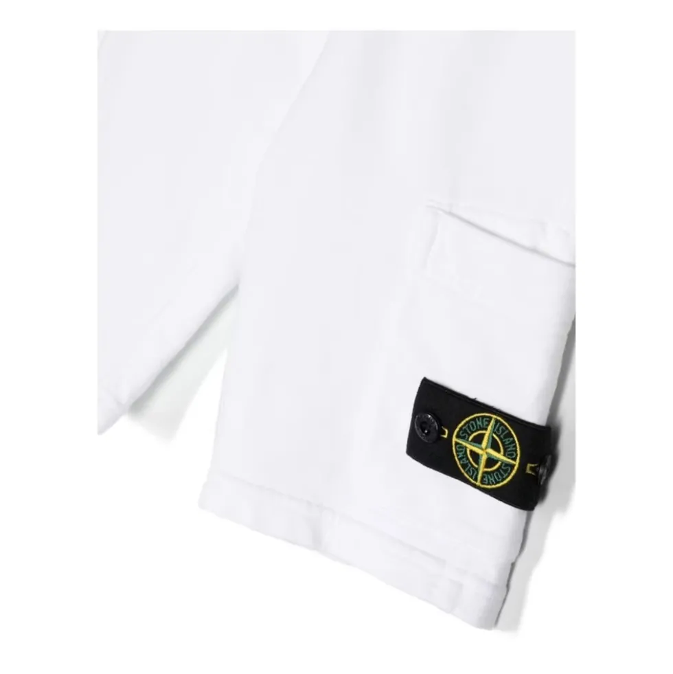 Hvide Jersey Shorts med Signatur Badge