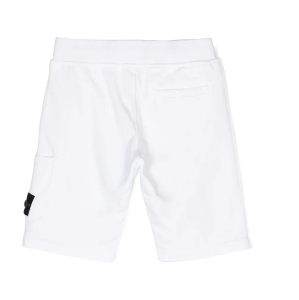 Hvide Jersey Shorts med Signatur Badge