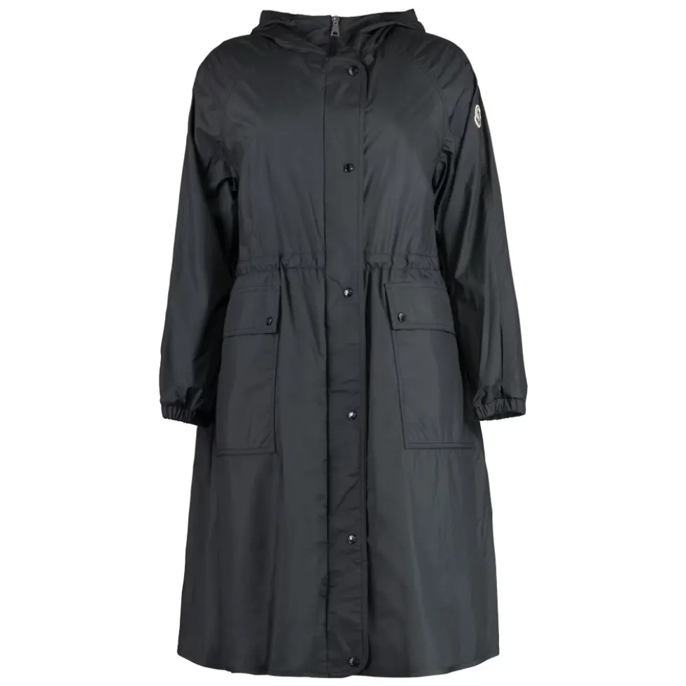 Ioudith Hooded Techno Fabric Regnfrakke
