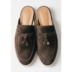 Italienske Velour Tassel Mules