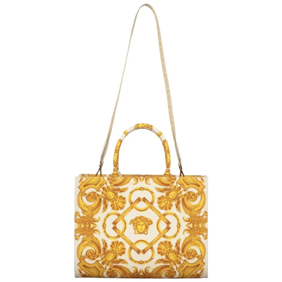 Jacquard Motif Canvas Tote Bag