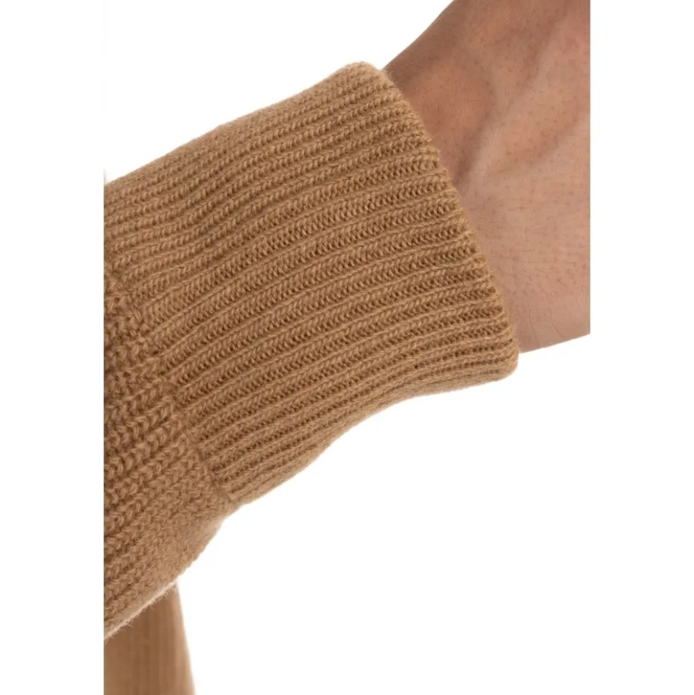 Kamel Sweater Baseball Krave Fuldt Lynlås