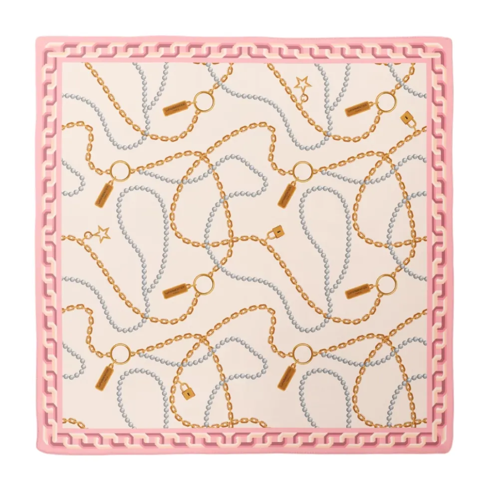 Kæde & Perler Bandana - Pink Silke