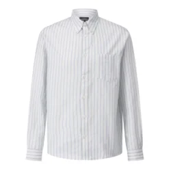 Klassisk Stribet Regular-Fit Skjorte