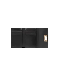 Læder Mini Pung med Metal Logo Lukning
