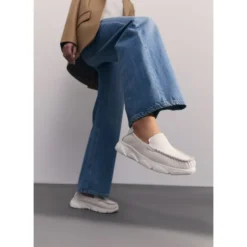 Læder Platform Moccasiner Alisa - Hvid