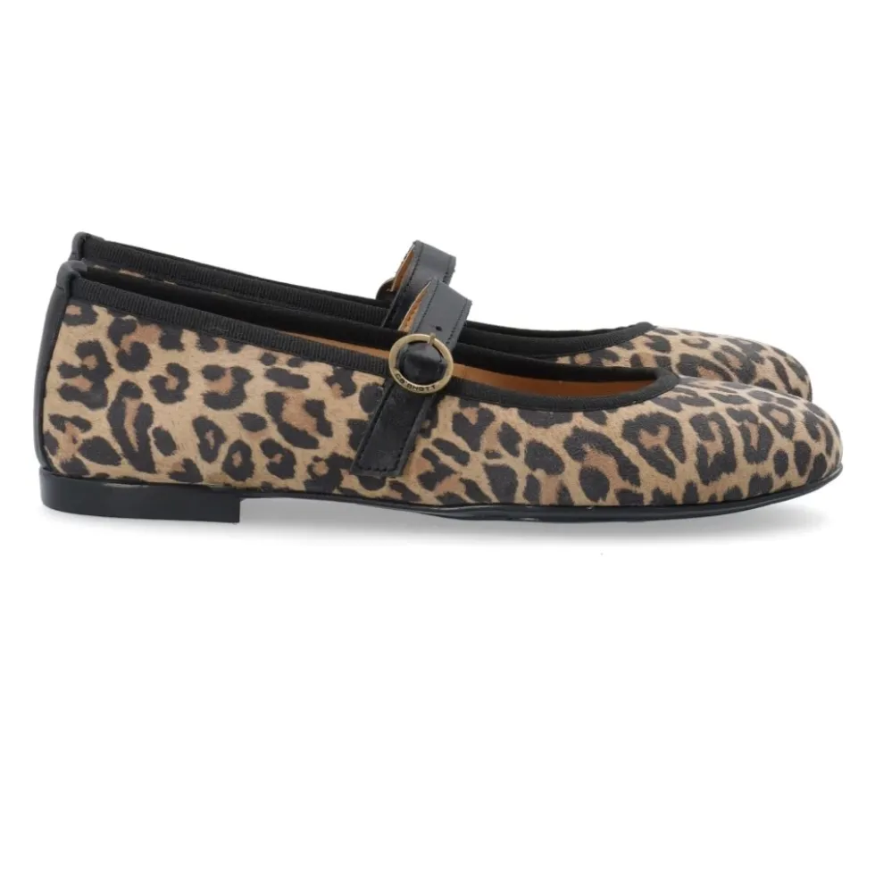 Leopard Print Mary Jane Ballerinaer
