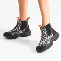 Leopard Vandtæt Slip-On Støvle til Kvinder