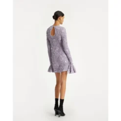 Lilla 3D Mesh Mini Kjole