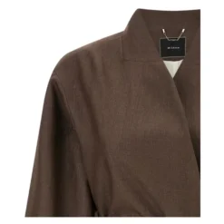 Linen Blend Blazer med sjalskrave