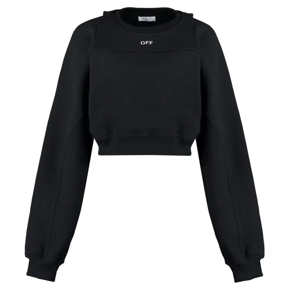 Logo Detalje Bomulds Sweatshirt