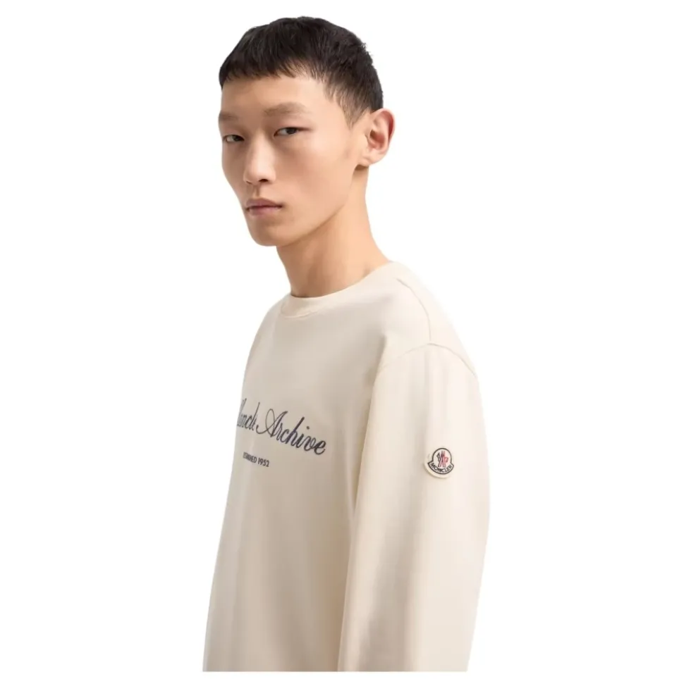 Logo Sweatshirt i Bomuldsblanding – White Ivory