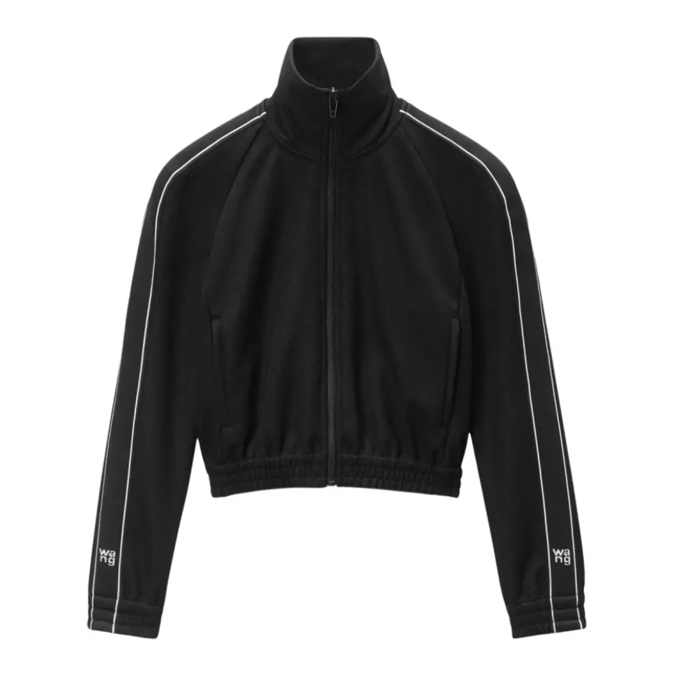 Logo-Tape Cropped Track Jacket