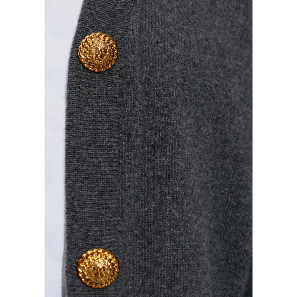 Løstsiddende cardigan med lommer