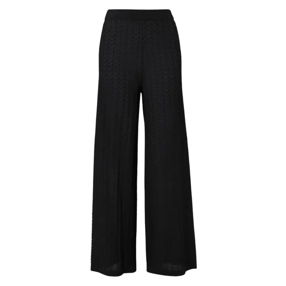 Martina Wide Structure Strikkede Bukser