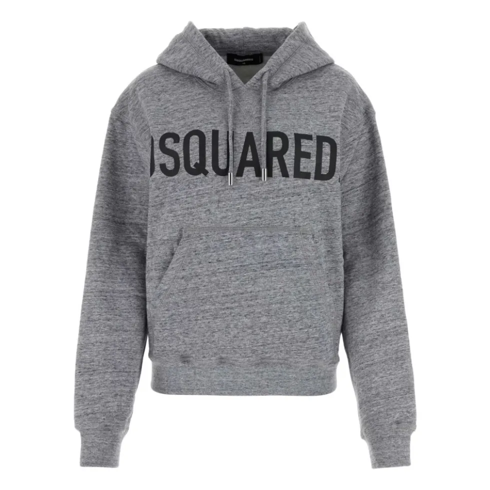 Melange Grå Bomulds Sweatshirt