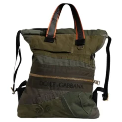 Military Green Patchwork Rucksack Rygsæk