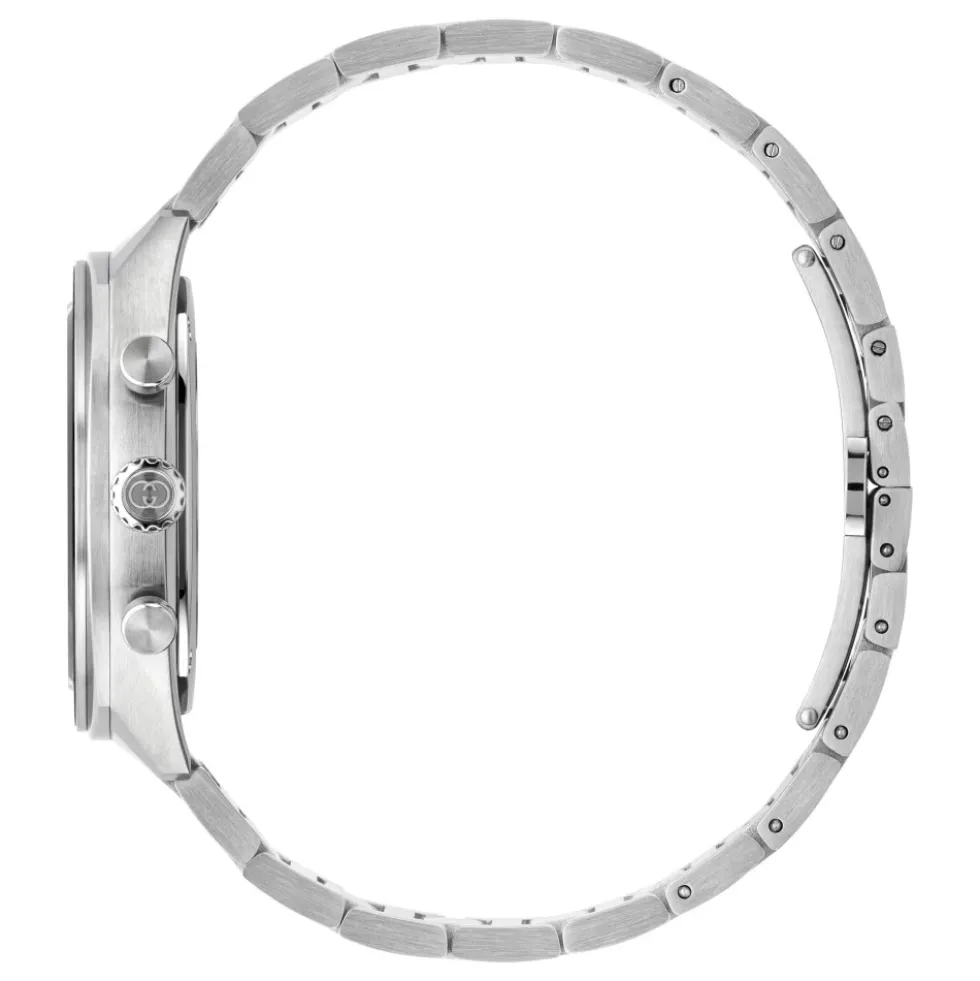 41mm rustfrit stålkasse, sort skive, lille sekundvisning, sort keramisk bezel med tachymeter indikation, rustfrit stål armbånd