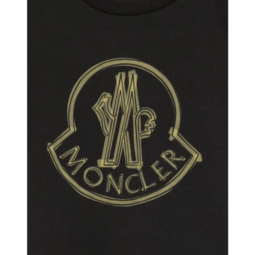 MONCLER KIDS T-shirts og Polos Sort
