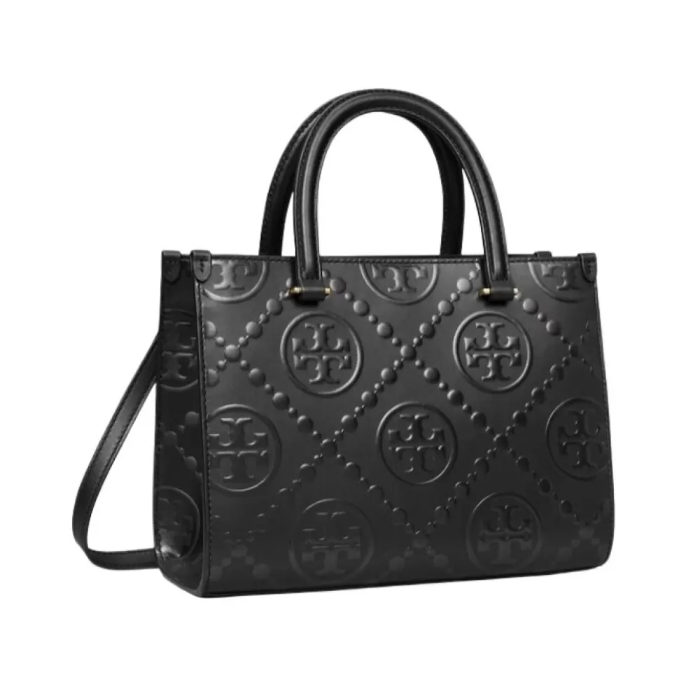 Monogrampræget firkantet tote taske