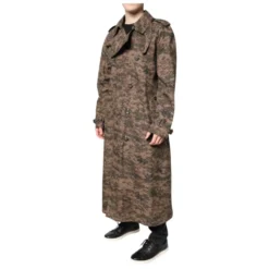 Multifarvet Camouflage Trenchcoat Jakke