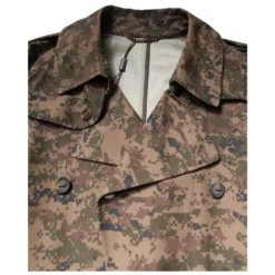 Multifarvet Camouflage Trenchcoat Jakke