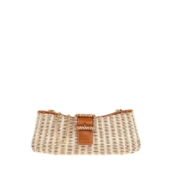 Nathalie Woven Wicker Clutch