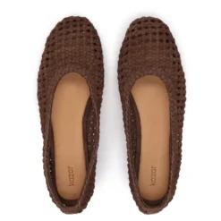 Openwork Suede Ballerinas