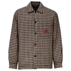 Oversized Polstret Ternet Skjorte