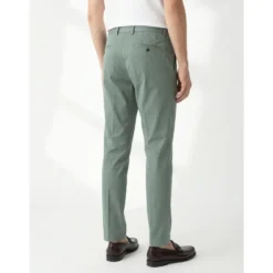 Pantalone cotone seta elasticizzato con pences