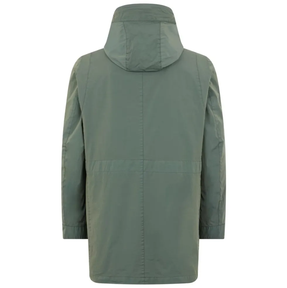 Parka med justerbar hætte