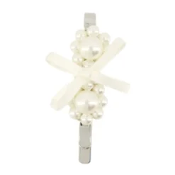 Perle Blomst Hårklip - Hvid