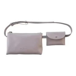 Petra, beige læder bumbag