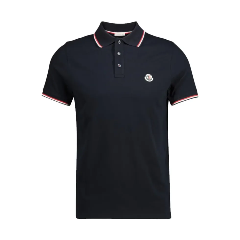 Piquet Polo Shirt med trefarvet kant