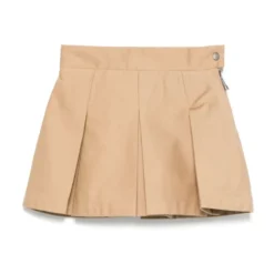 Plisseret Cotton Gabardine Nederdel