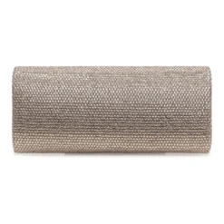 Pochette rigida rivestita di micro strass