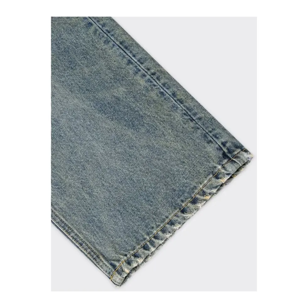 7-Pocket Seagull Embroidery Jeans