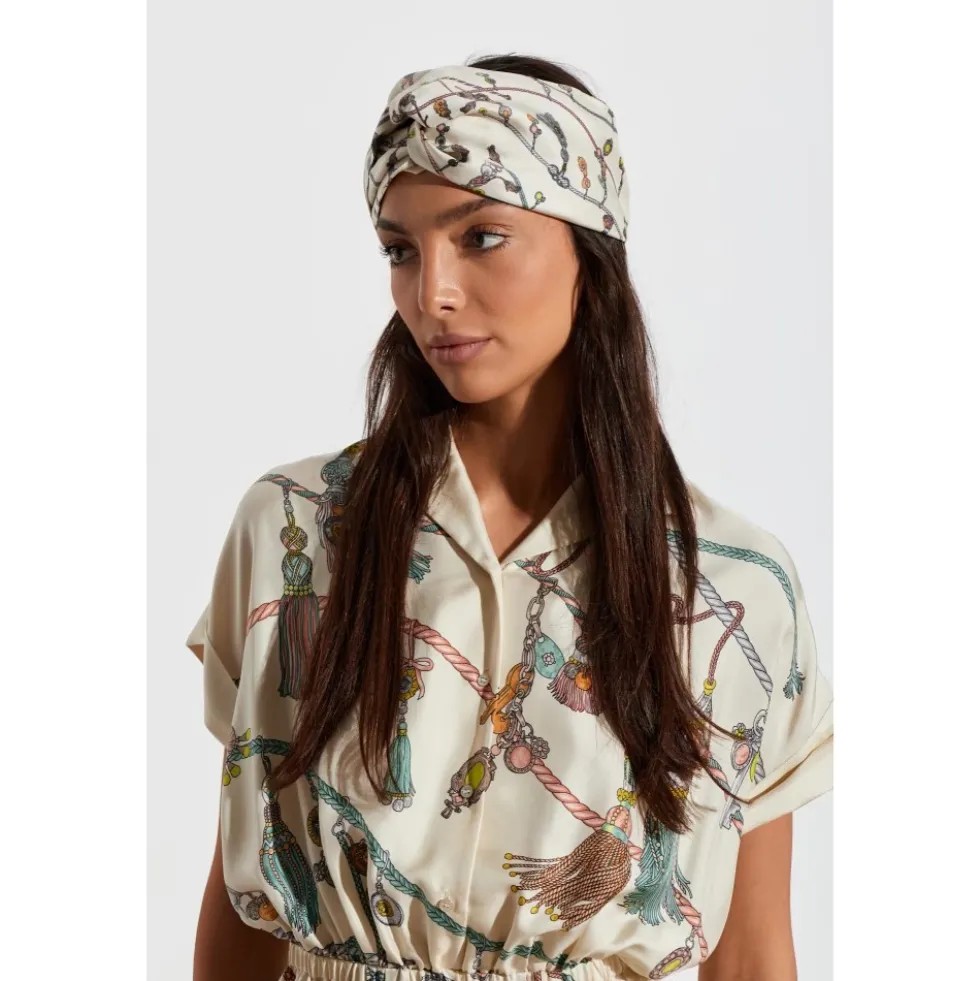 Printed Silk Twill Headband