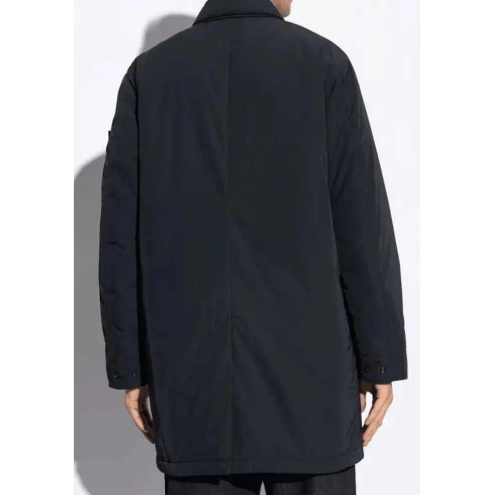 Quilted Single-Breasted Coat