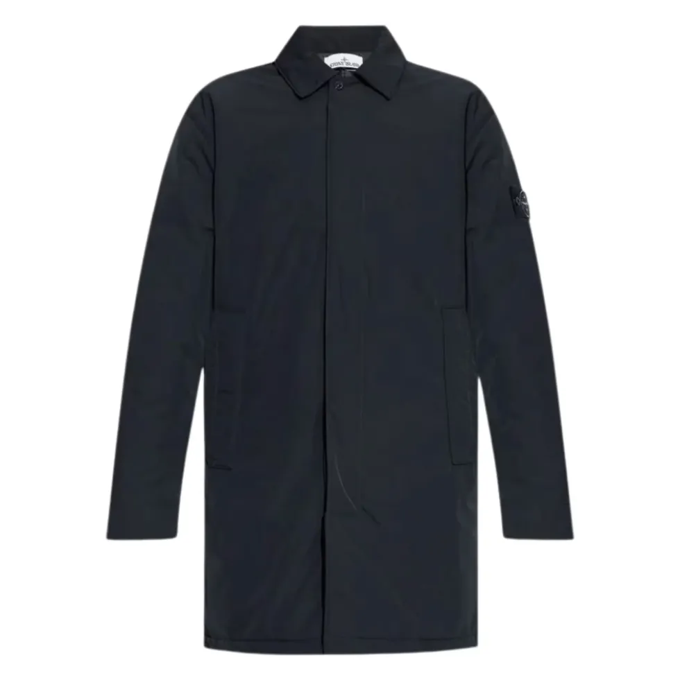 Quilted Single-Breasted Coat
