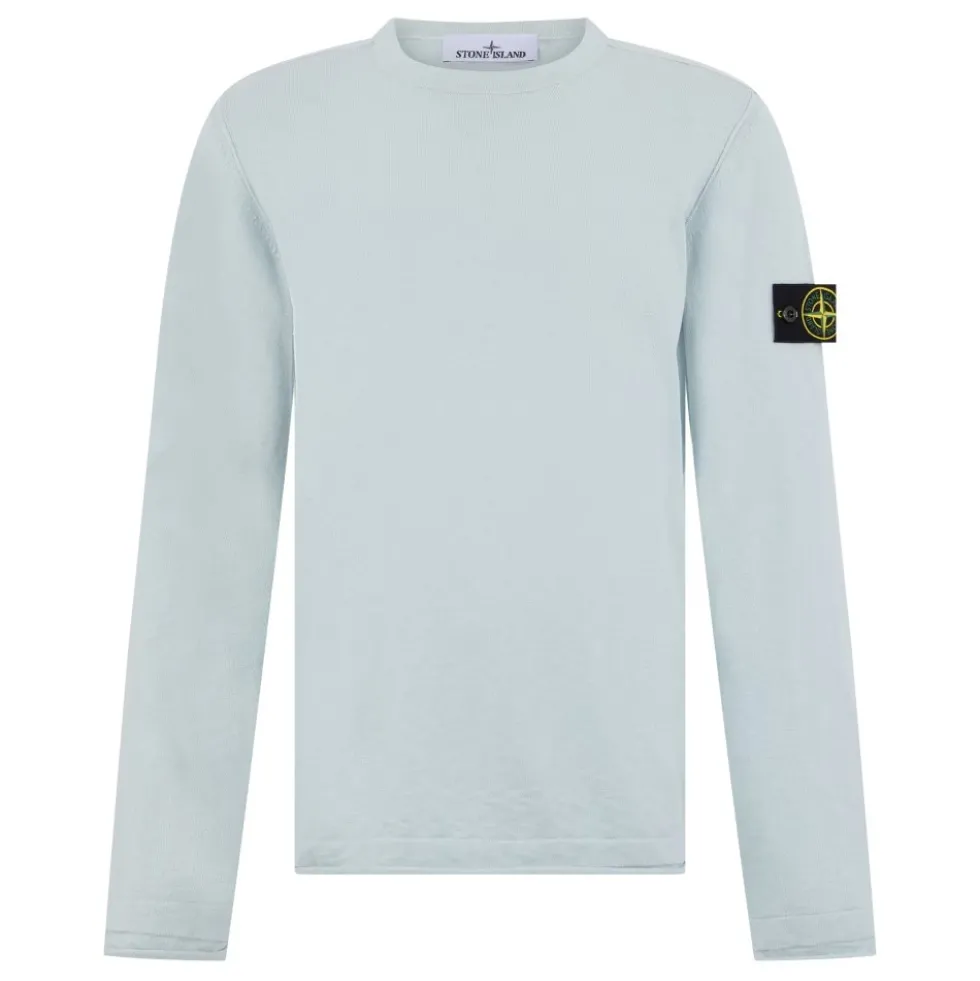 Ribstrikket sweater i bomuld og nylon