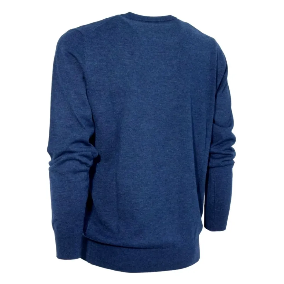 Royal Blue Cashmere Silk Sweater Slim Fit